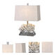 Coral 22 inch 100 watt Taupe Ivory Table Lamp Portable Light