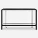 Shadow 55.25 inch Satin Black and Clear Glass Console Table