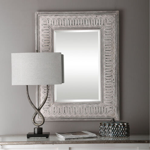 Argenton 41 X 31 inch Distressed Taupe Ivory and Aged Gray Wall Mirror