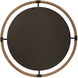Melville 36 X 36 inch Textured Rust Black and Natural Rope Wall Mirror
