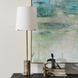 Sepia 36 inch 100.00 watt Brown Marble and Antique Brass Buffet Lamp Portable Light