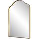 Sidney 30 X 20 inch Plated Brushed Brass Mirror