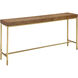Moran 60 inch Burl Veneer and Gold Console Table