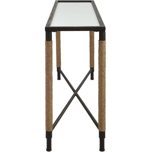 Braddock 52 inch Rustic Iron and Natural Fiber Rope Console Table