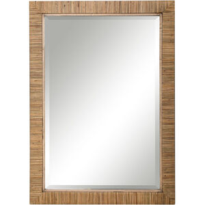 Cape 41 X 29 inch Natural Rattan and Solid Oak Wall Mirror 