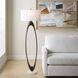 Sonic 65 inch 150 watt Dark Bronze and White Marble with Antique Brass Floor Lamp Portable Light