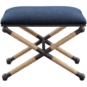 Firth Navy Blue with Rope and Rustic Iron Bench