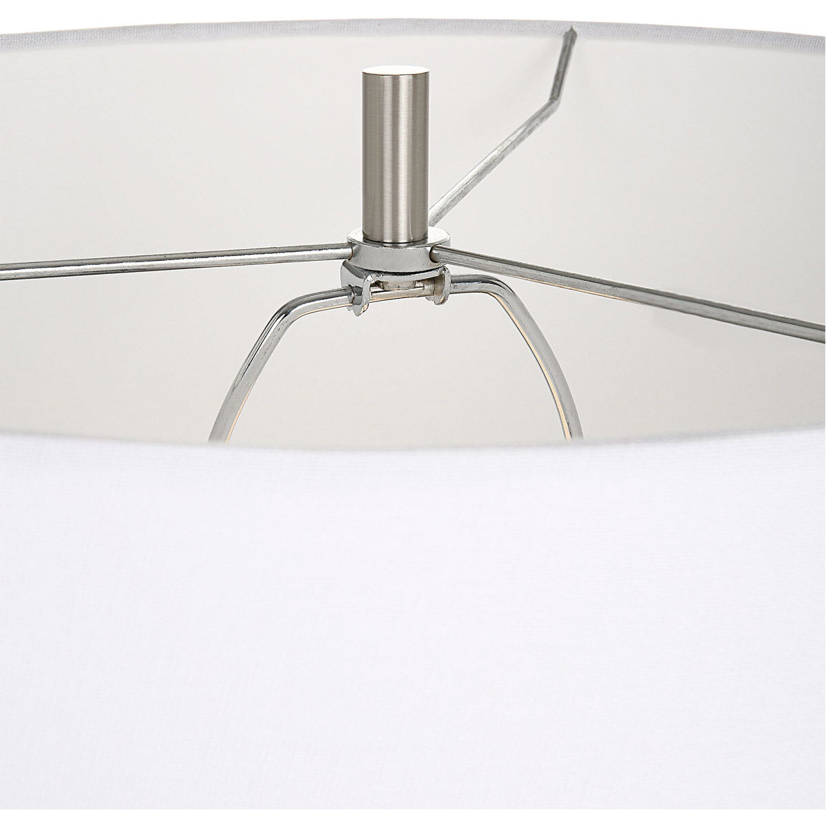 Newport 36 inch 150.00 watt Cobalt Blue Glaze and Brushed Nickel Table Lamp Portable Light