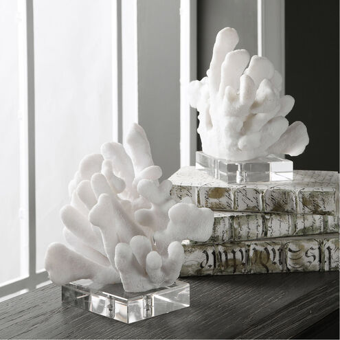 Charbel 6 inch White Bookends, Set of 2