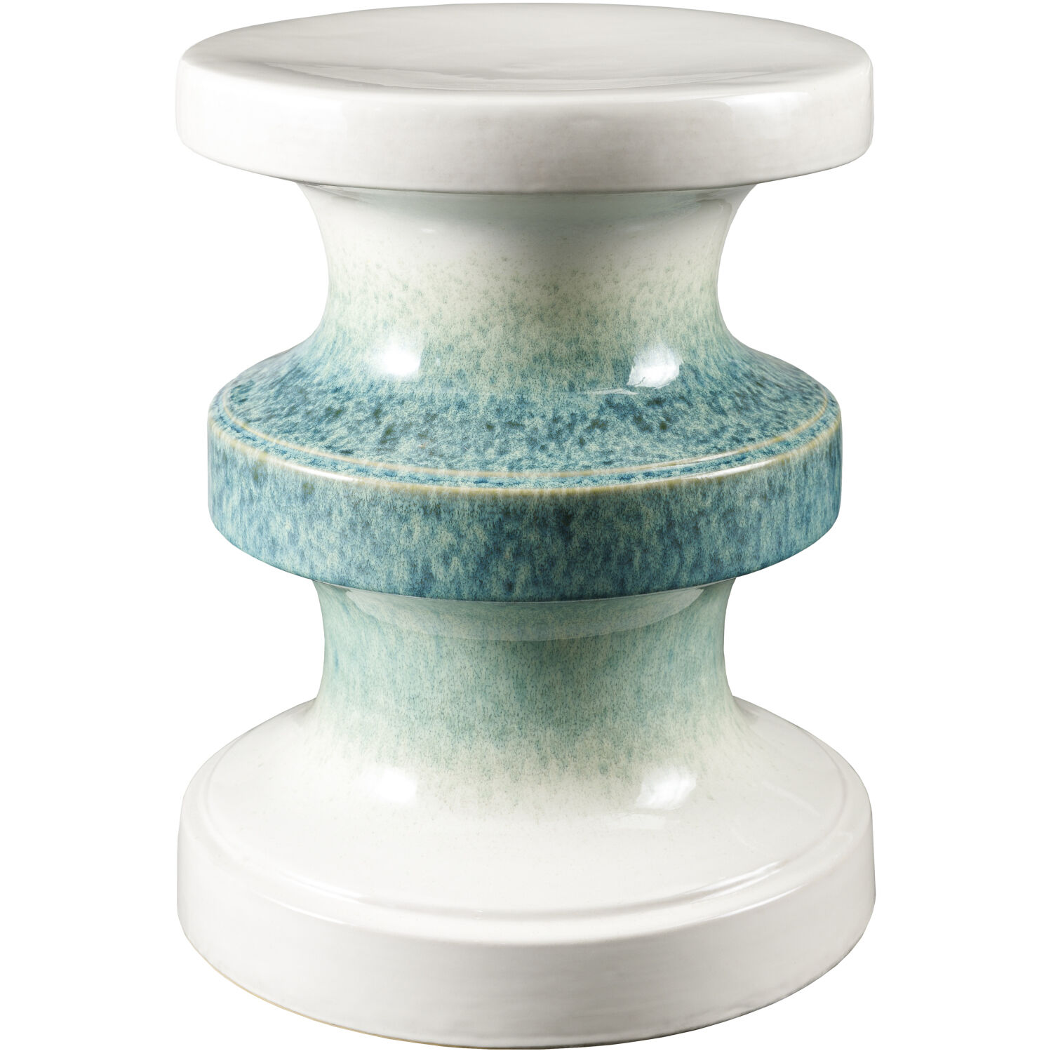 Osambela 17.9 X 13.2 inch Teal / Cream / Teal / Cream End Table