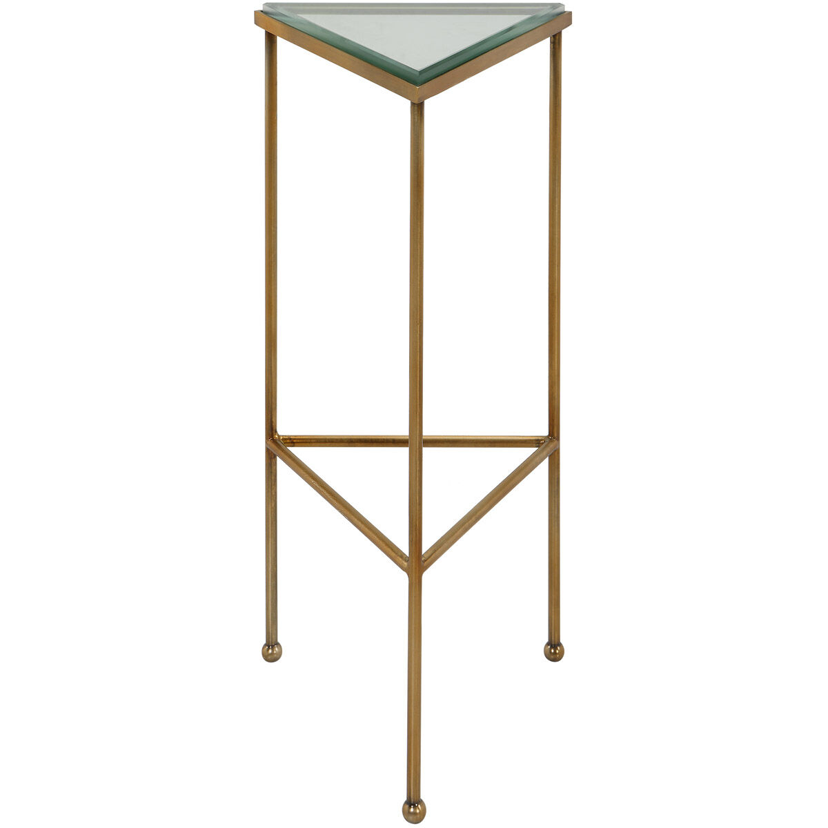Giza 22 X 10 inch Brushed Gold and Glass Drink Table