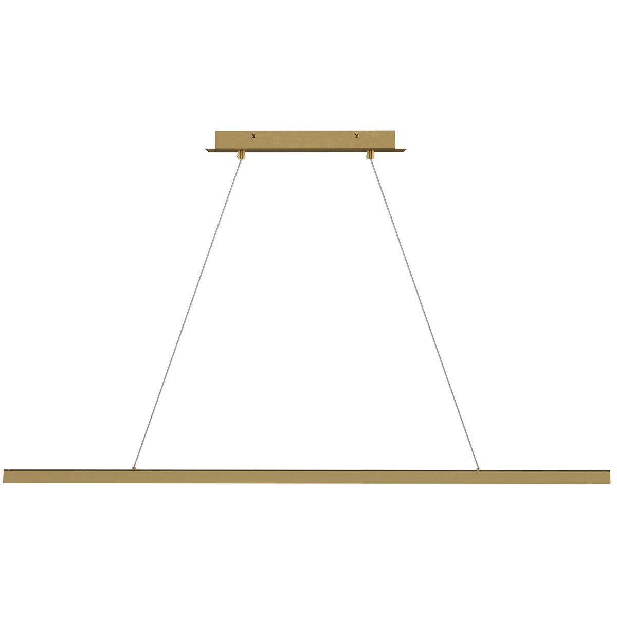 Sean Lavin Dessau LED 48 inch Natural Brass Linear Suspension Ceiling Light, Integrated LED