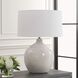 Dribble 25.75 inch 150.00 watt White Glaze with Dripped Gray Texture and Brushed Nickel Table Lamp Portable Light