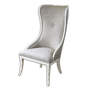 Selam Weathered White Wing Chair