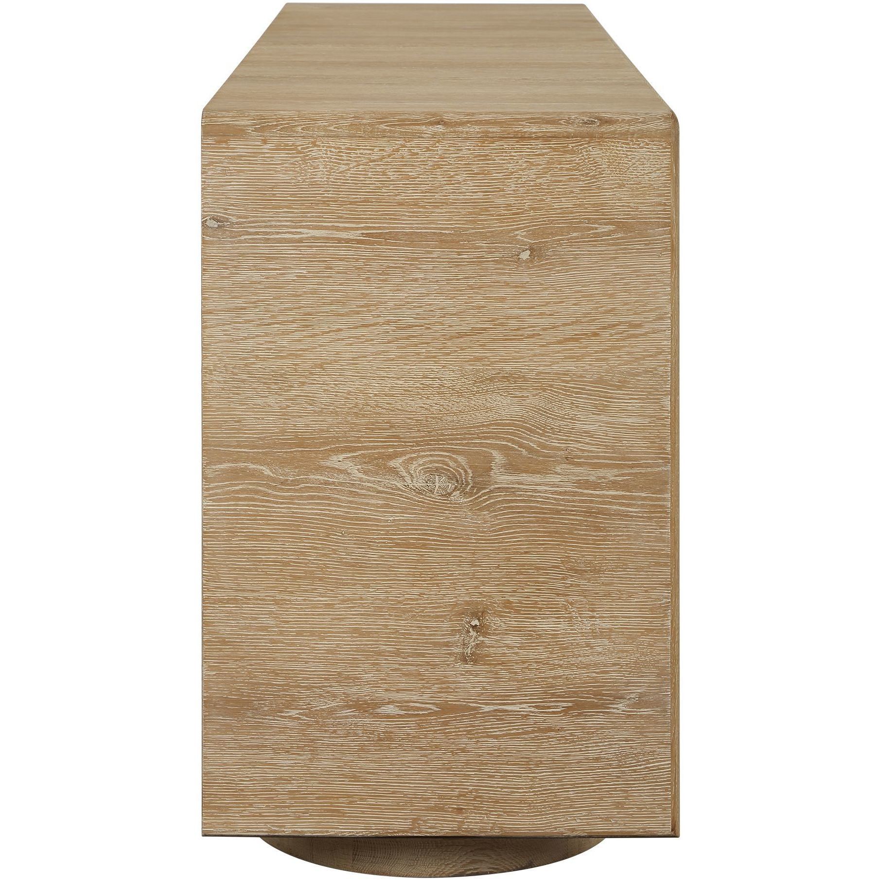 Evanston Natural and Black 4 Door Cabinet