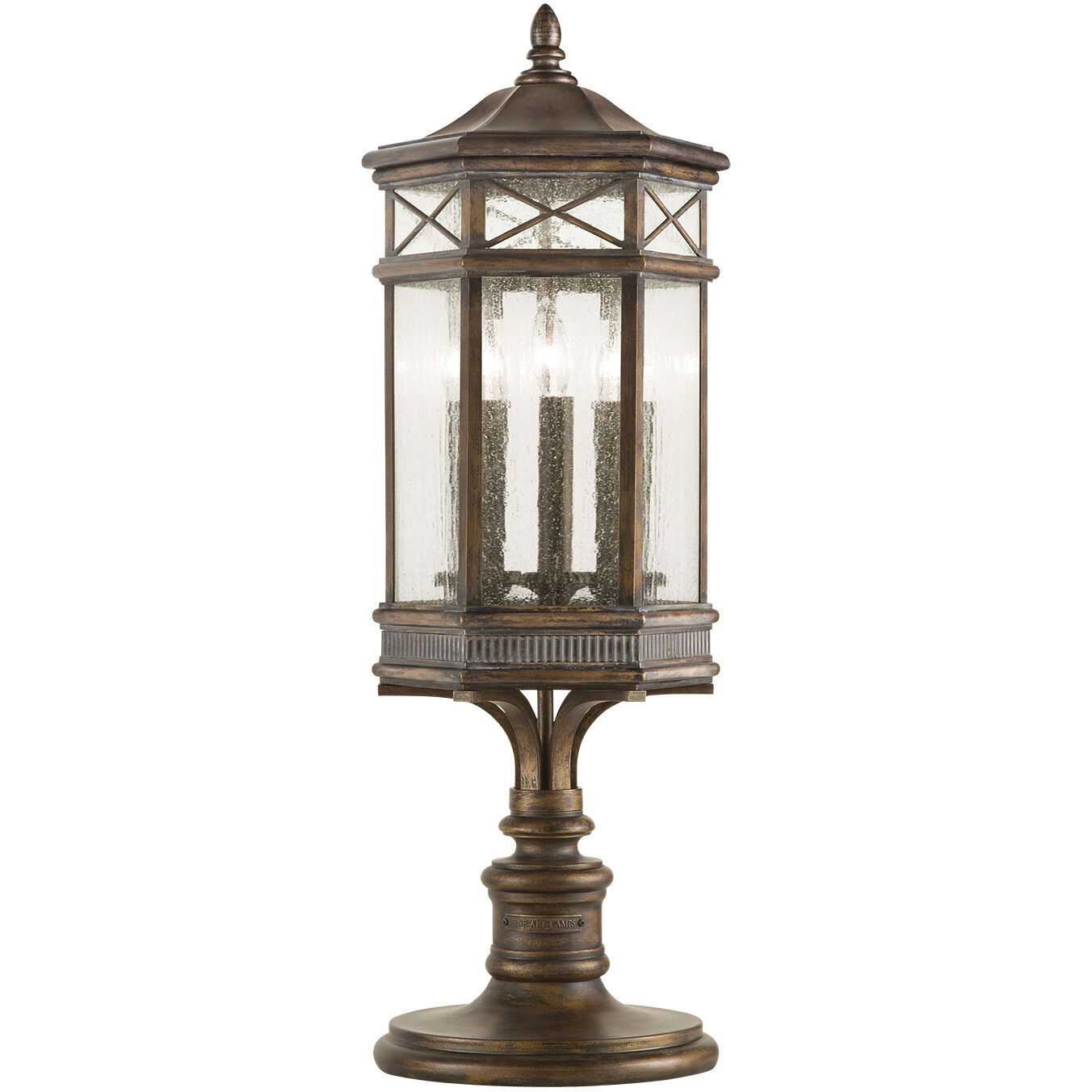 Holland Park 3 Light 32 inch Bronze Outdoor Adjustable Pier/Post Mount