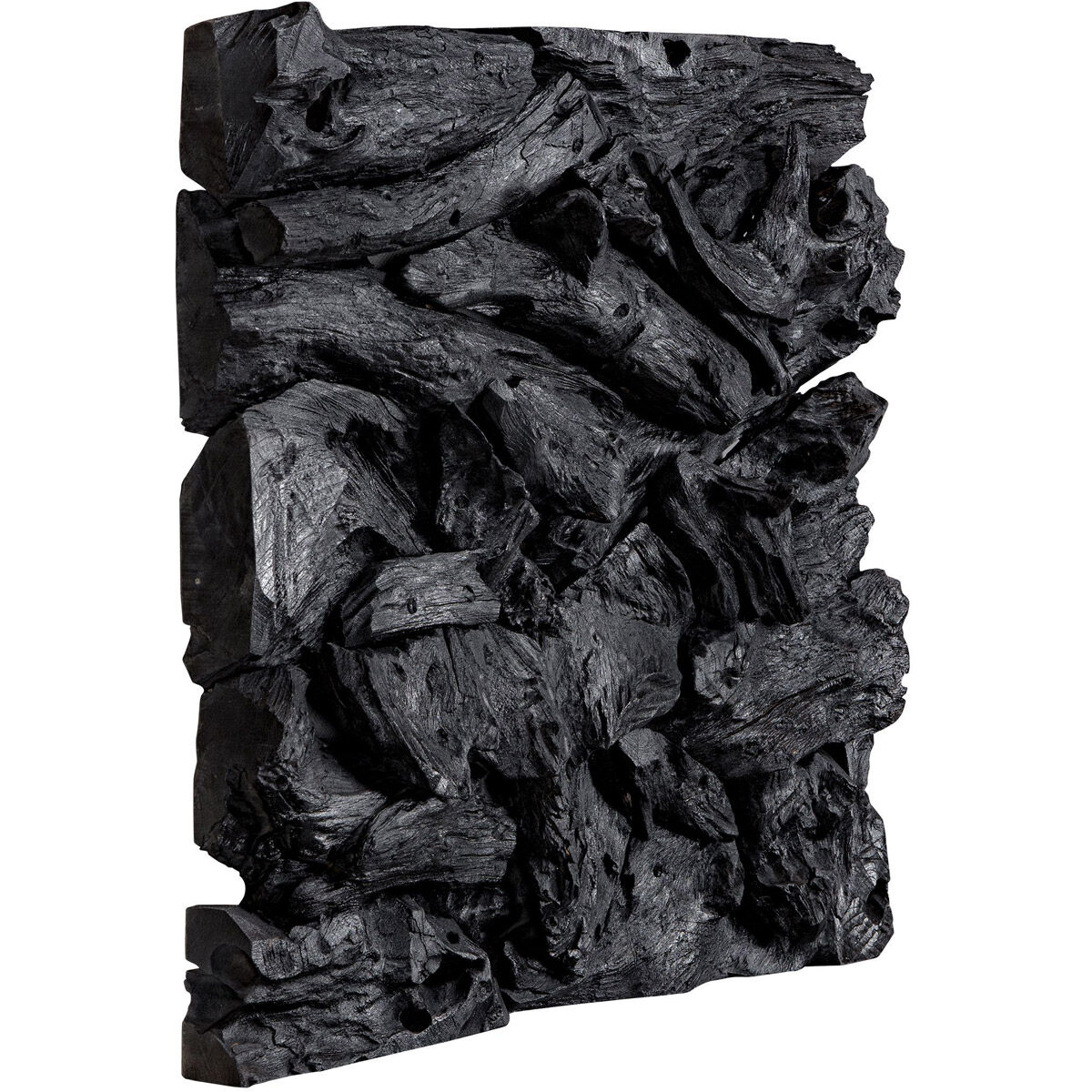 Rio Satin Black Wood Wall Decor