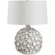 Hartley 25.5 inch 150 watt White Glaze and Antique Brass Table Lamp Portable Light