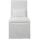 Coley White Armless Chair