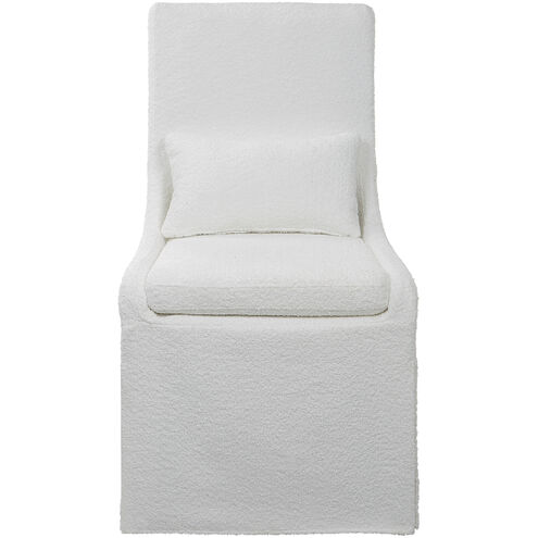 Coley White Armless Chair