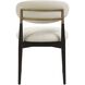 Moxie Matte Black and Brushed Brass and Off White Armless Dining Chairs, Set of 2