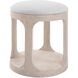 Dennen 20.5 inch Oak and Off-White Polyester Ottoman