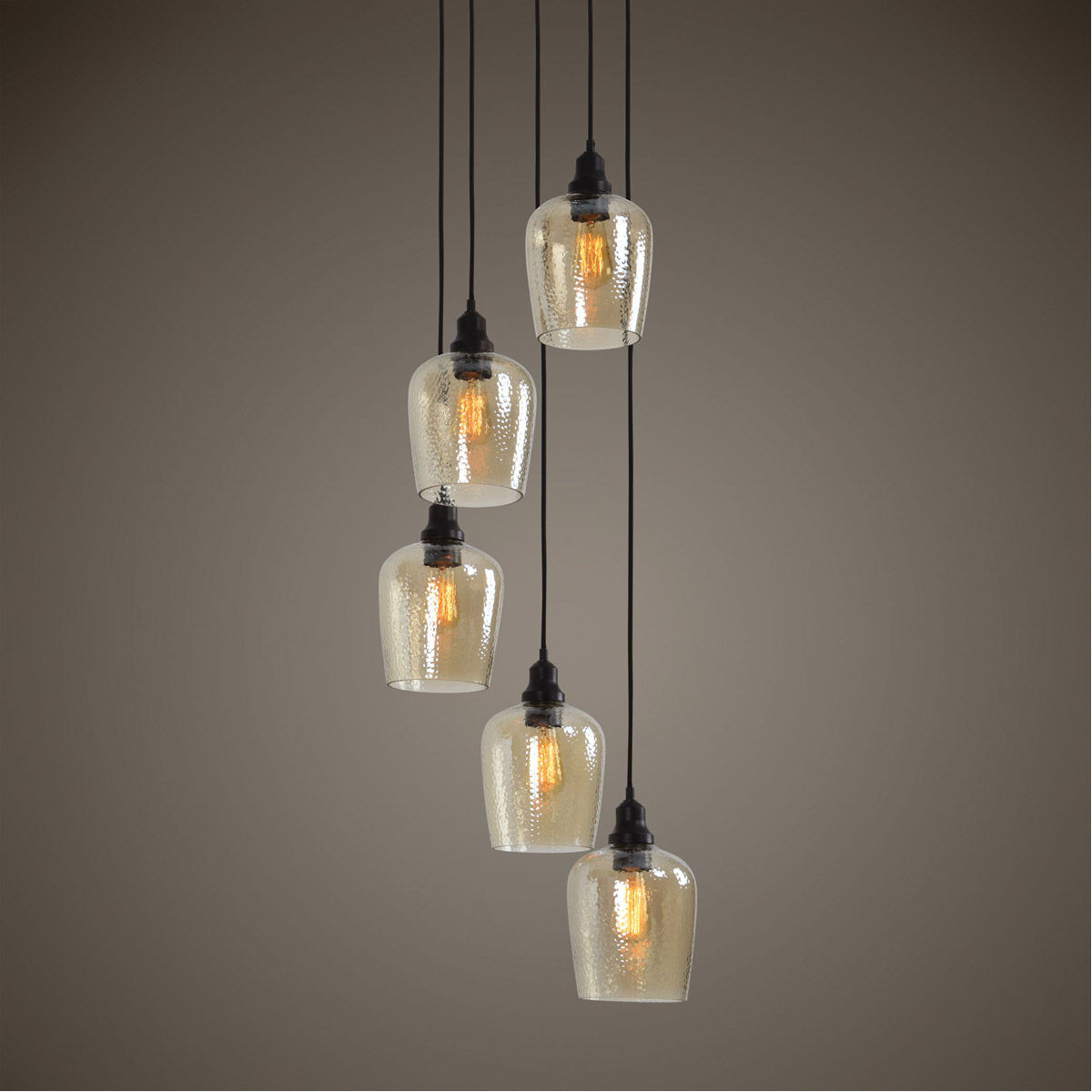 Aarush 5 Light 18 inch Oil Rubbed Bronze Pendant Ceiling Light