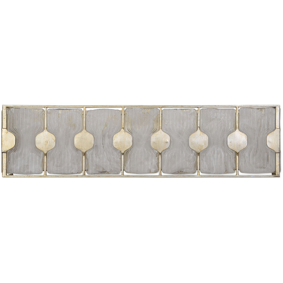 Rene 4 Light 27 inch Silver Leaf Vanity Light Wall Light