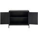 Front Range Dark Ebony Oak Veneer and Aged Gold 2 Door Cabinet