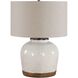 Jarret 22.25 inch 150 watt White Glaze and Antique Brass Table Lamp Portable Light