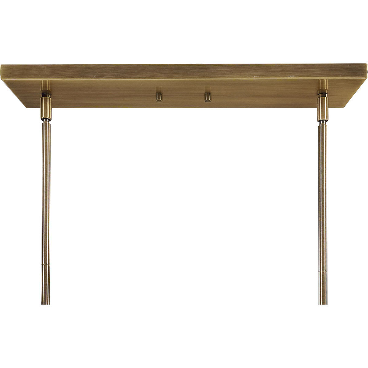 Brookdale 3 Light 44 inch Aged Brass Linear Chandelier Ceiling Light