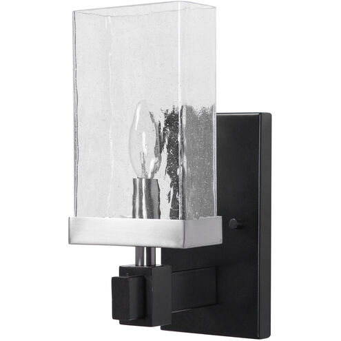 Humboldt 1 Light 5 inch Textured Black and Brushed Nickel Sconce Wall Light