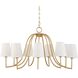 Seville 9 Light 42 inch Textured Gold Chandelier Ceiling Light