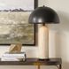 Tanaka 27.75 inch 60 watt Travertine and Dark Bronze Indoor Outdoor Table Lamp Portable Light