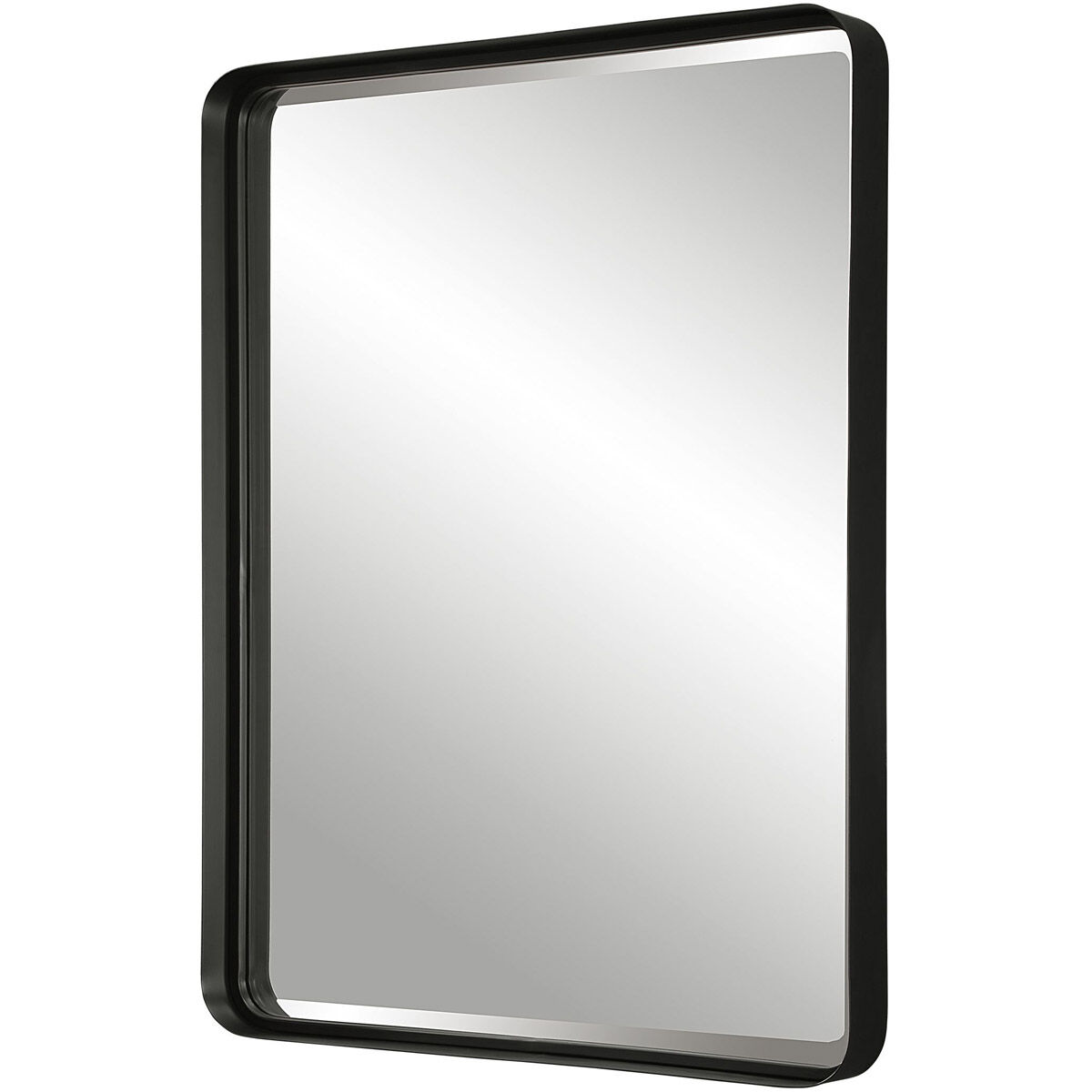 Crofton 40 X 30 inch Satin Black Mirror