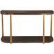 Palisade 54 inch Coffee and Antique Gold Console Table