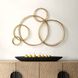 Golden Bubbles 34.25 X 24.75 inch Metal Wall Decor