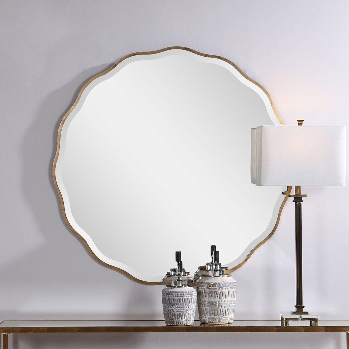 Aneta 42 X 42 inch Gold Wall Mirror
