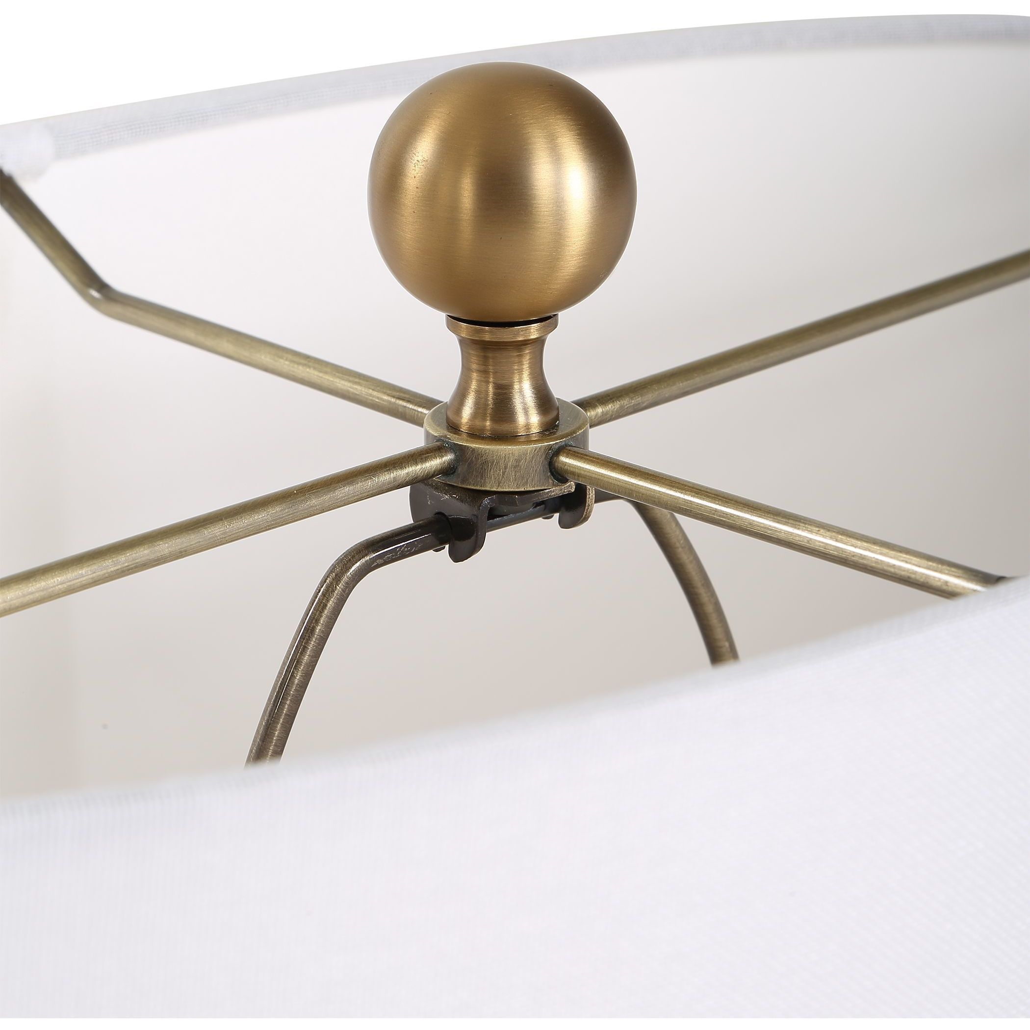 Ruffle Up 23 inch 150 watt Blue and Green and Brown Glaze with Antique Brass Table Lamp Portable Light