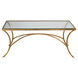 Alayna 48 X 24 inch Antiqued Gold Leaf Coffee Table 
