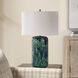 Out Of The Blue 26 inch 150 watt Blue and Green with Antique Brass Table Lamp Portable Light