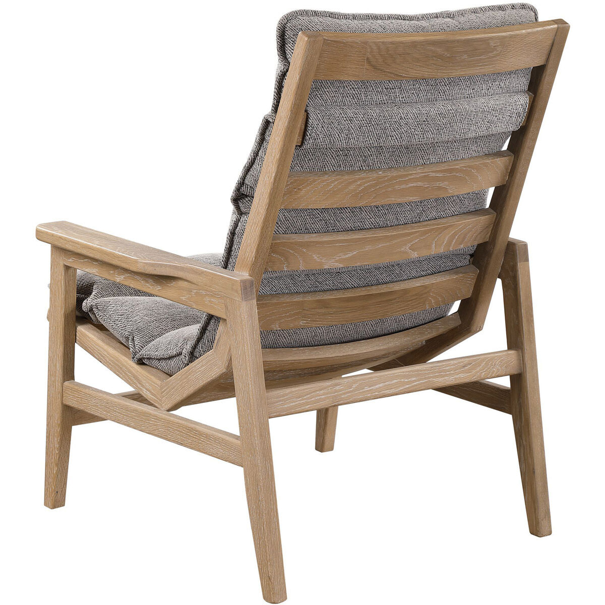 Isola Naturally Oak with Charcoal and White Cushion Accent Chair