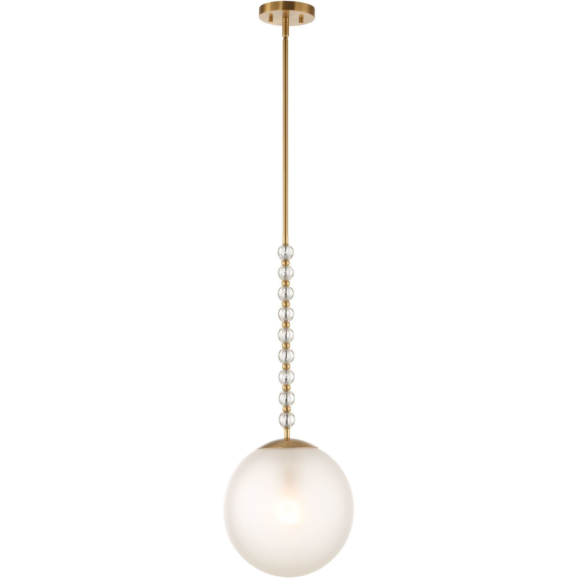 Ripple 1 Light 11.63 inch Warm Brass Pendant Ceiling Light