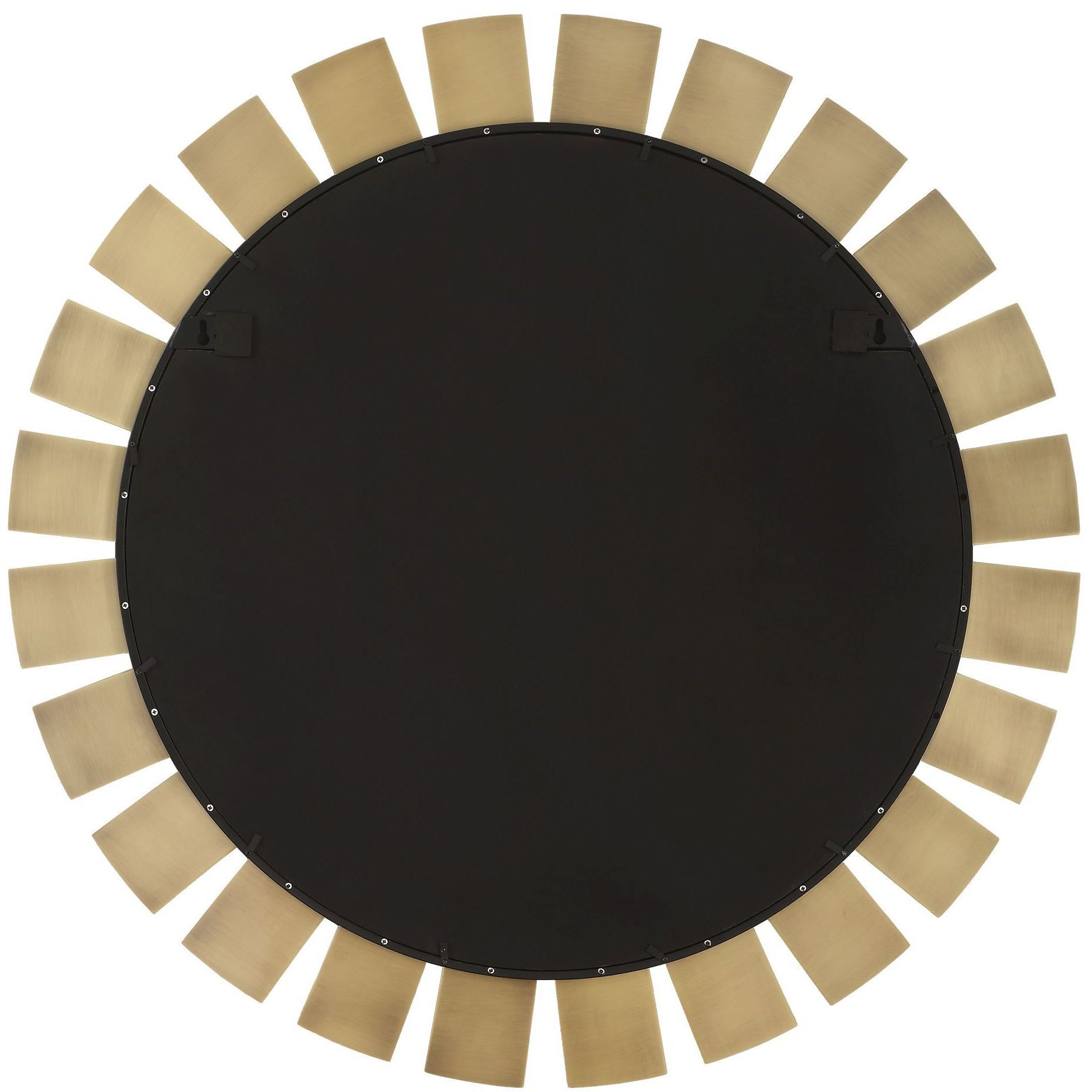 Toluca 45 X 45 inch Antique Brass and Black Mirror