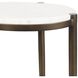Mercier 25 X 10 inch White Marble and Bronze Accent Table