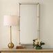 Cyprus 44 X 22 inch White Faux Shagreen Leather and Brass Mirror
