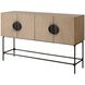 Lunar Elm Veneer and Black 4 Door Cabinet