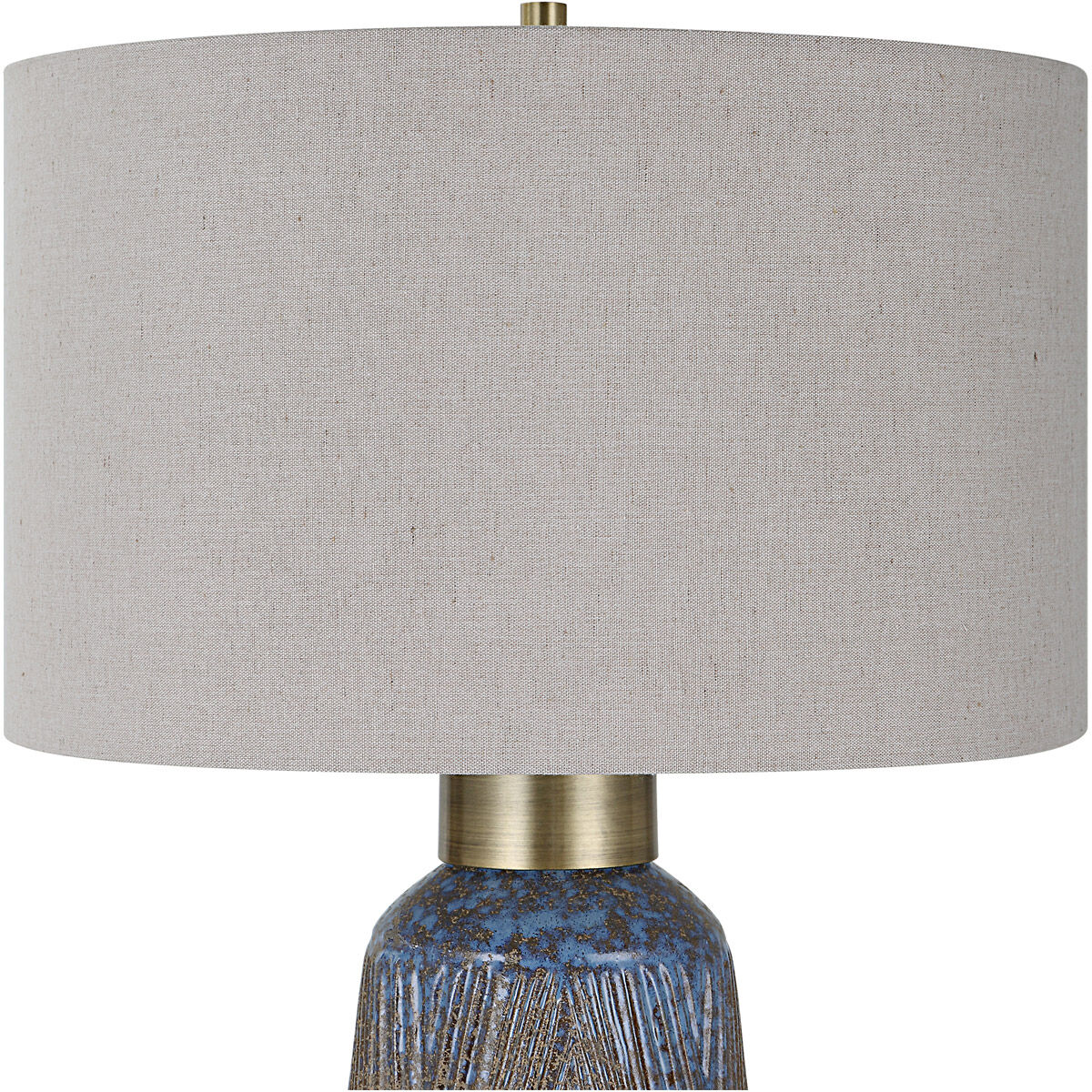 Western Sky 29 inch 150.00 watt Blue-Green with Indigo and Golden Rust Table Lamp Portable Light