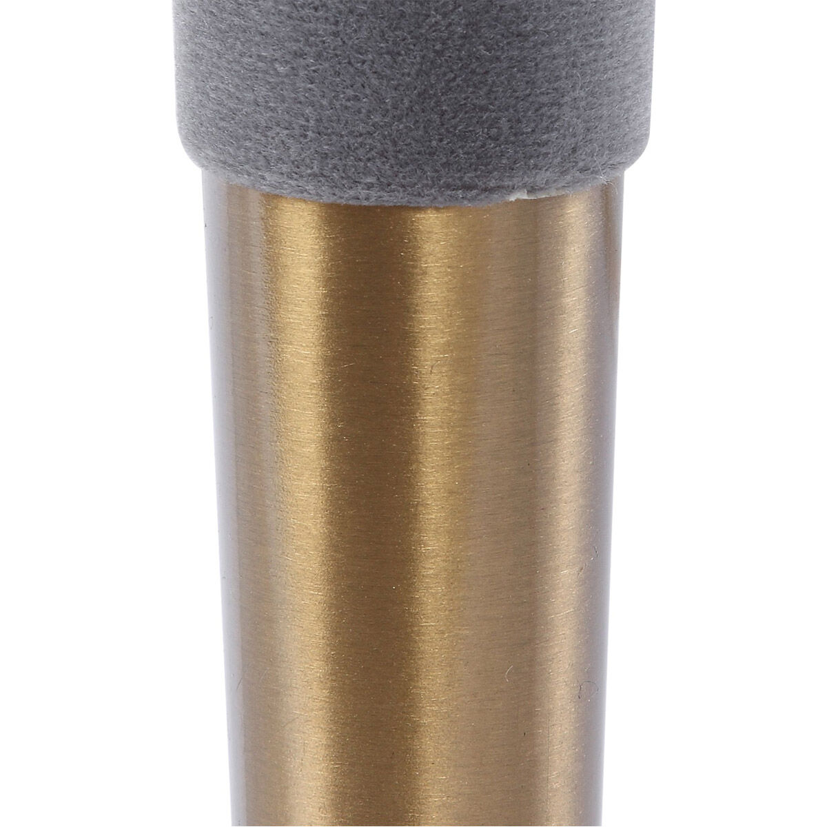 Brie Light Gray Velvet and Brushed Brass Armless Chairs, Set of 2