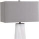 Sycamore 36 inch 150.00 watt Gloss White Ceramic with Brushed Nickel Accents Table Lamp Portable Light